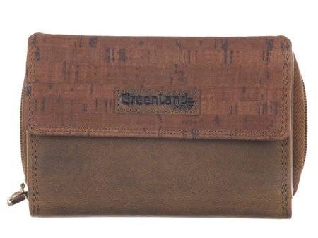 GreenLand NATURE "leather-cork" Damenbörse RFID