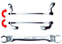 BGS Offener Gelenk Doppel-Ringschlüssel Bremsleitungen 10x12 mm Schlüssel