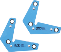 BGS 2x Magnethalter L-Form 60 90 120° Winkel Winkelmagnet Magnet Schweißen